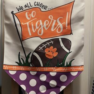 Clemson Tigers Orange and Purple Football Garden Flag Banner